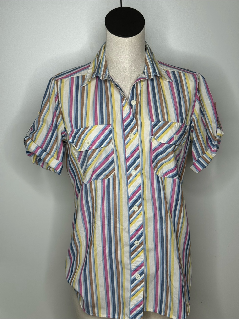 Vtg Levi Strauss & Co 80s Striped Button-down